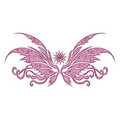 Glitter Pink Wing Lower Back Temporary Tattoo